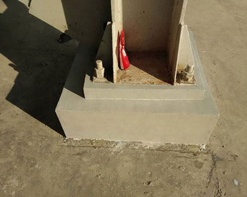 山东电厂设备基础修补后