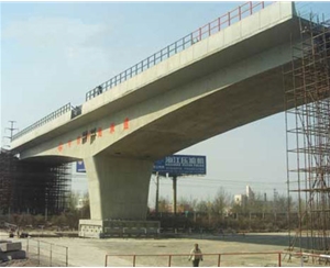 山东德滨高速跨京沪铁路高架桥水平转体